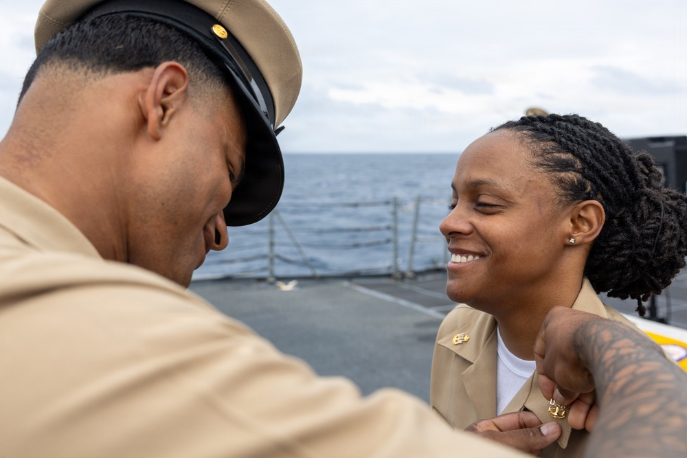 USS Mustin conducts chief petty officer pinning ceremony