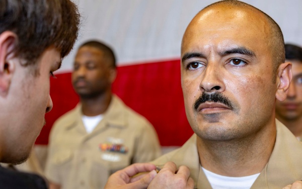 USS Tripoli Chief Pinning