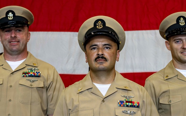 USS Tripoli Chief Pinning