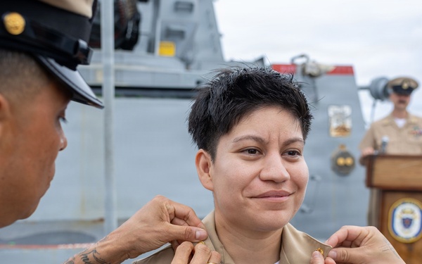 USS Mustin conducts chief petty officer pinning ceremony