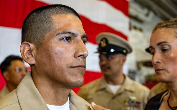 USS Tripoli Chief Pinning
