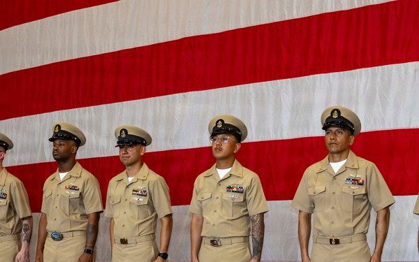 USS Tripoli Chief Pinning
