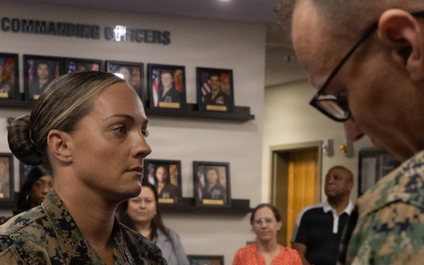 8th Marine Corps District Patricia Ramirez and Gunnery Sgt. Brooke Walshak Award Ceremony