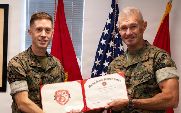 Three-time Marine Corps Marathon winner is named Marine Corps Male Athlete of the Year