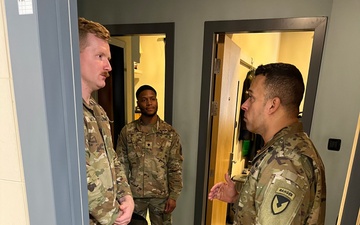 USAG Italy Command Sgt. Maj. Ricardo Moreno visits barracks on Caserma Ederle to promote best barracks program