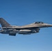 A U.S. Air Force F-16 Fighting Falcon jet fighter is captured in flight against a clear blue sky. The aircraft bears tail markings 'SW 910' indicating it belongs to the 20th Fighter Wing based at Shaw Air Force Base, South Carolina. The aircraft is fully armed with multiple munitions and external fuel/sensor pods mounted under the wings and fuselage.