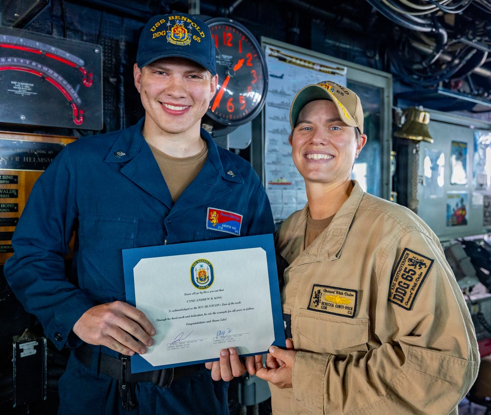 USS Benfold Holds an All Hands Call