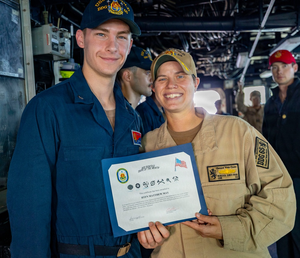 USS Benfold Holds an All Hands Call