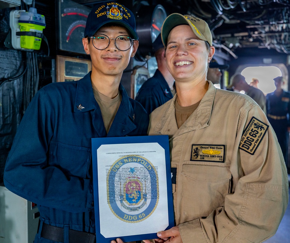 USS Benfold Holds an All Hands Call