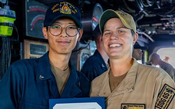 USS Benfold Holds an All Hands Call