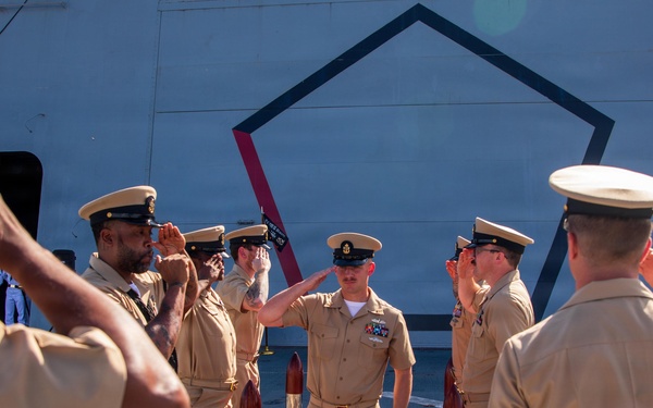 Chief Pinning Ceremony aboard USS Arlington (LPD 24)