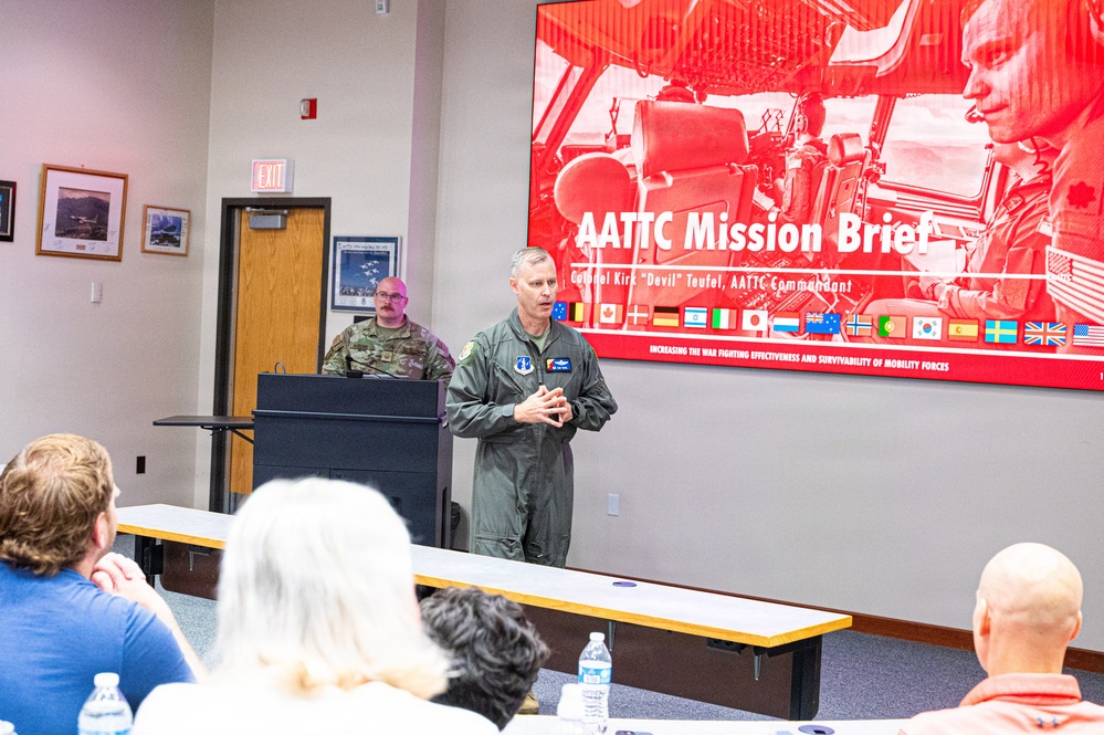 Missouri Rep. Sam Graves staff delegates tour the 139th Airlift Wing