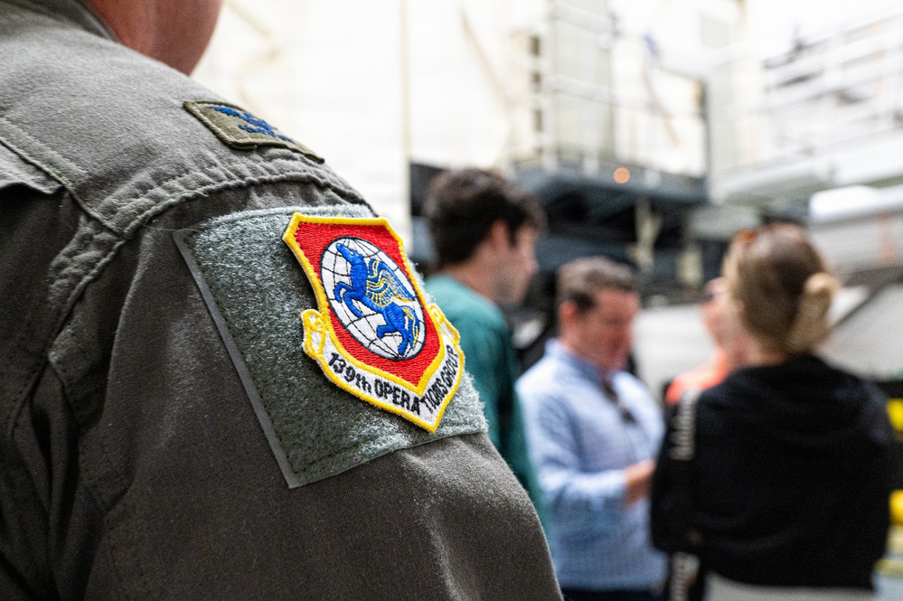 Missouri Rep. Sam Graves staff delegates tour the 139th Airlift Wing