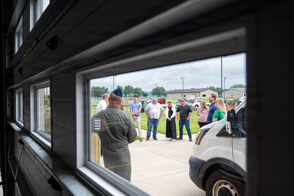 Missouri Rep. Sam Graves staff delegates tour the 139th Airlift Wing