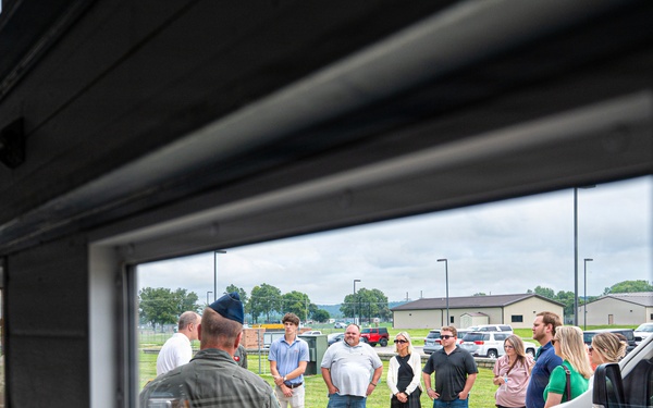 Missouri Rep. Sam Graves staff delegates tour the 139th Airlift Wing