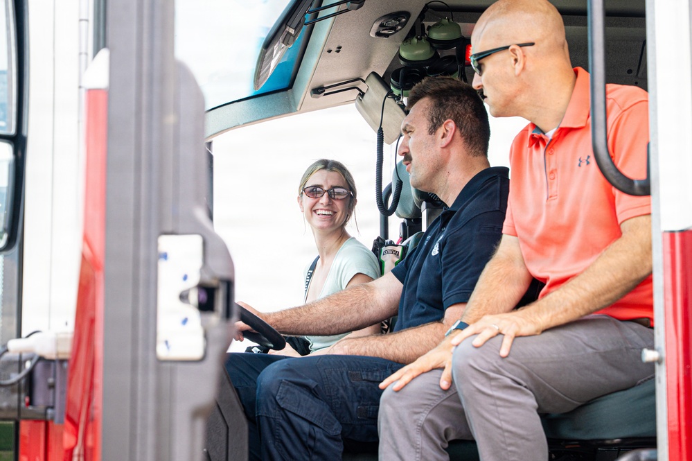 Missouri Rep. Sam Graves staff delegates tour the 139th Airlift Wing