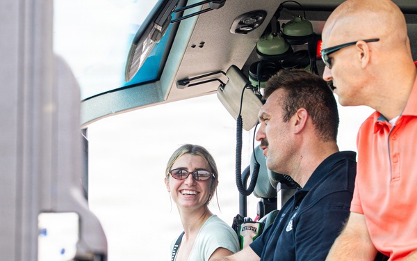 Missouri Rep. Sam Graves staff delegates tour the 139th Airlift Wing