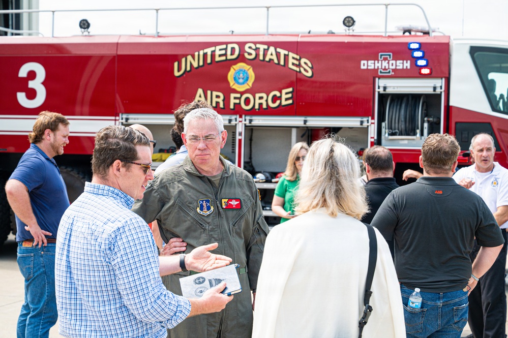 Missouri Rep. Sam Graves staff delegates tour the 139th Airlift Wing