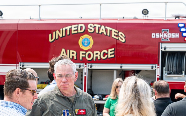 Missouri Rep. Sam Graves staff delegates tour the 139th Airlift Wing