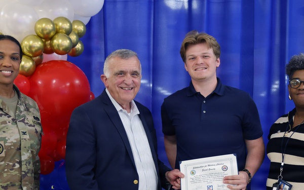 Military youth awarded college scholarships as commissary ceremonies are underway