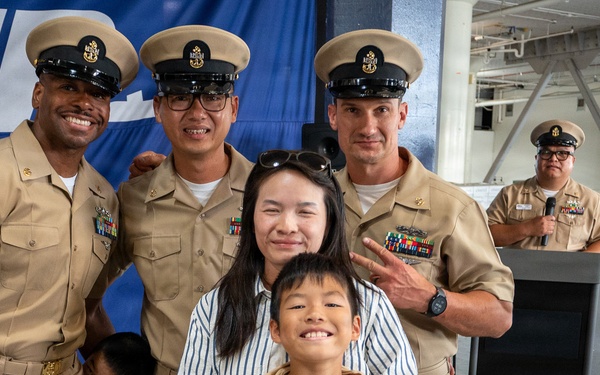 Three Sailors Join Chief Petty Officer Ranks at NAVSUP FLC San Diego