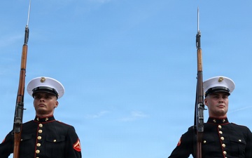 Silent Drill Platoon performs for the Iowa Honor Flight
