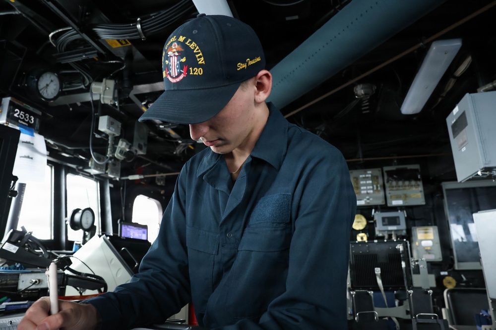 USS Carl M. Levin conducts routine operations