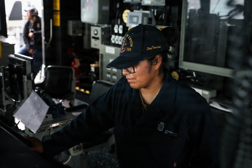 USS Carl M. Levin conducts routine operations