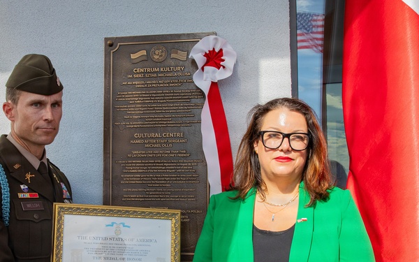 Oleszno cultural center dedicated to Staff Sgt. Michael Ollis, honoring U.S.-Poland bond