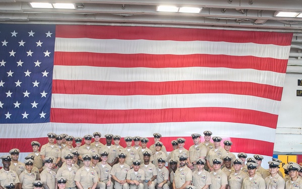 USS Tripoli Chief Pinning