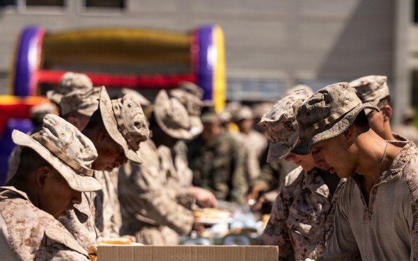 U.S. Marines with 2nd Bn., 1st Marines hold welcome home ceremony