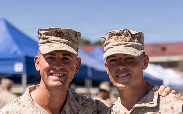 U.S. Marines with 2nd Bn., 1st Marines hold welcome home ceremony