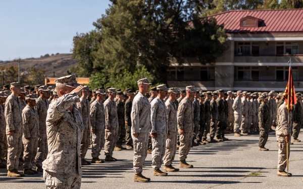 U.S. Marines with 2nd Bn., 1st Marines hold welcome home ceremony