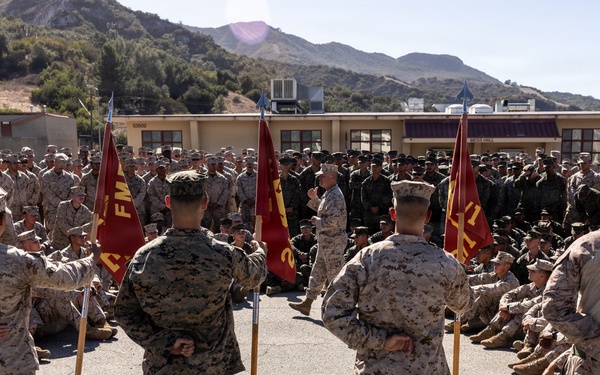 U.S. Marines with 2nd Bn., 1st Marines hold welcome home ceremony