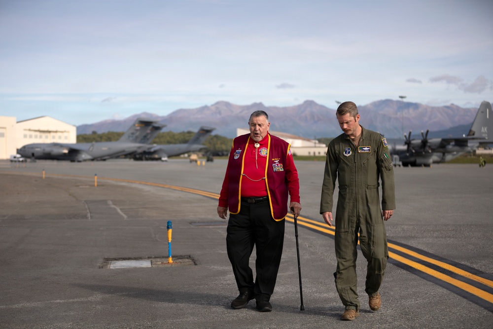 The Alaska Air National Guard’s 176th Wing hosts former Vietnam War POW Bill Robinson
