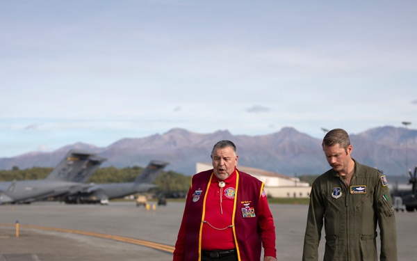 The Alaska Air National Guard’s 176th Wing hosts former Vietnam War POW Bill Robinson