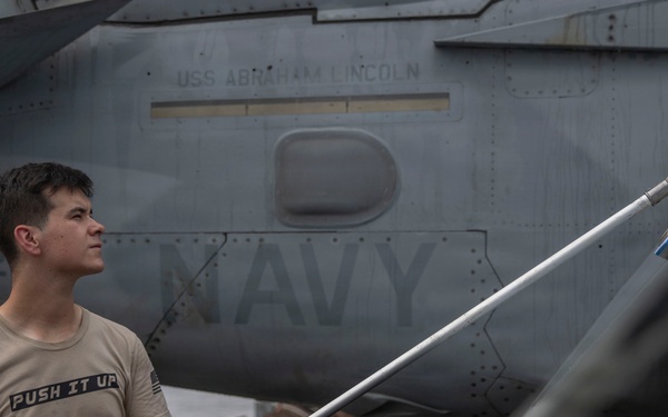 Abraham Lincoln Conducts Aircraft Maintenance