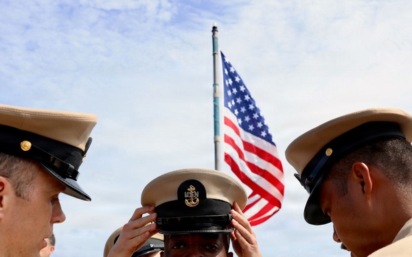 John Finn Holds A Chief Petty Officer Pinning Ceremony