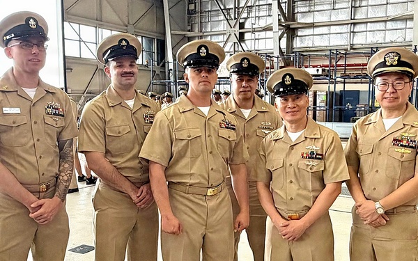 Forging the Future: NAVSUP FLCY Pins Five New Chief Petty Officers