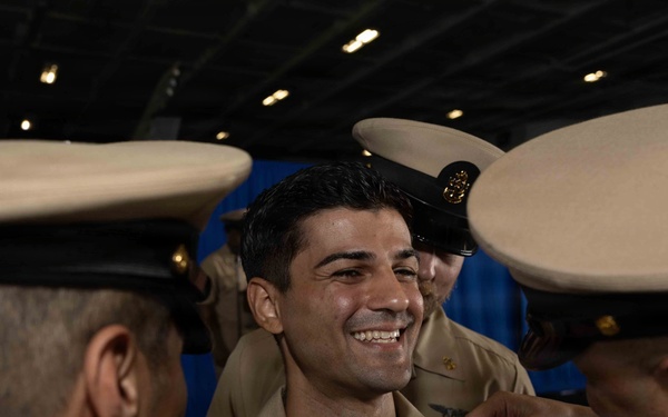 Chief Pinning Ceremony Aboard USS George H.W. Bush