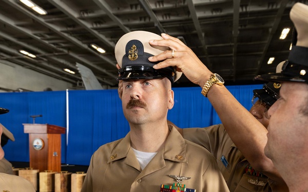 Chief Pinning Ceremony Aboard USS George H.W. Bush