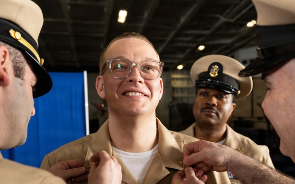 Chief Pinning Ceremony Aboard USS George H.W. Bush