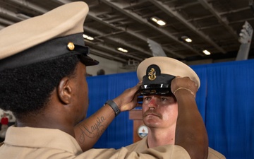 Chief Pinning Ceremony Aboard USS George H.W. Bush