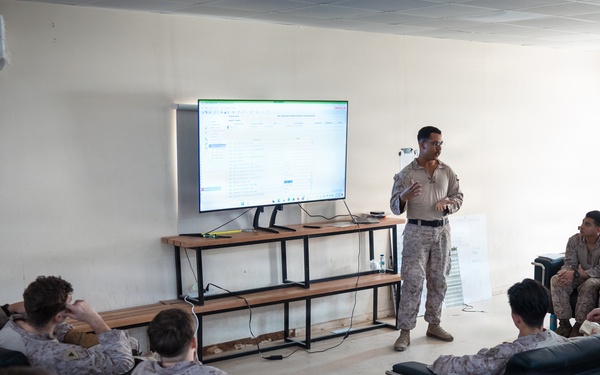 U.S. Marine Conduct a Diesel Generator Operation and Preventative Maintenance Class in the CENTCOM AOR