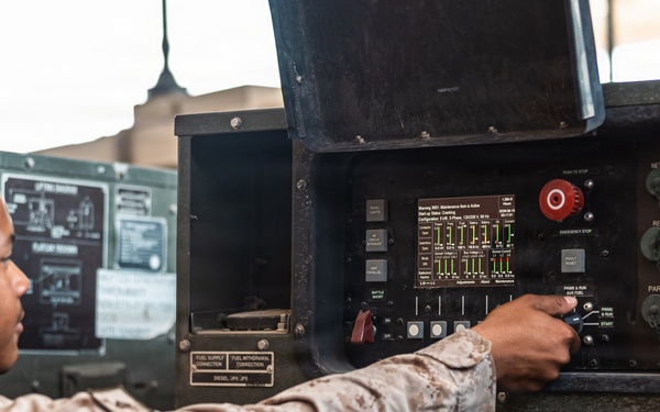 U.S. Marine Conduct a Diesel Generator Operation and Preventative Maintenance Class in the CENTCOM AOR