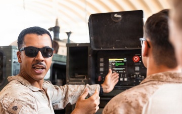 U.S. Marine Conduct a Diesel Generator Operation and Preventative Maintenance Class in the CENTCOM AOR
