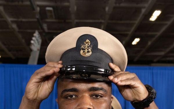 Chief Pinning Ceremony Aboard USS George H.W. Bush