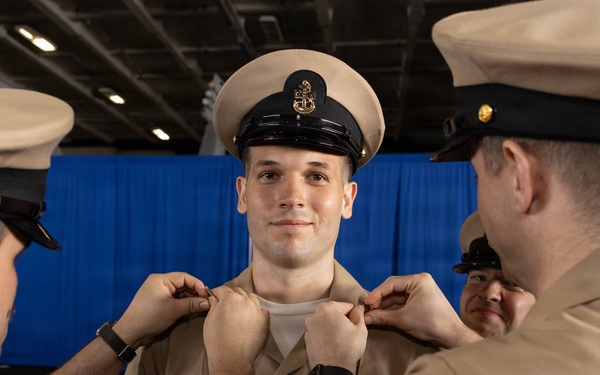 Chief Pinning Ceremony Aboard USS George H.W. Bush
