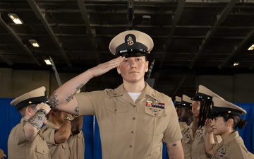 Chief Pinning Ceremony Aboard USS George H.W. Bush