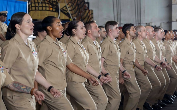 Chief Pinning Ceremony Aboard USS George H.W. Bush